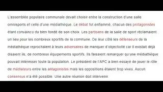 Vidéo36: Correction des exercices sur le lexique de l'argumentation