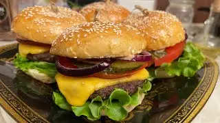 Самый вкусный,сочный и аппетитный БУРГЕР.Идеальный рецепт бургера в домашних условиях.