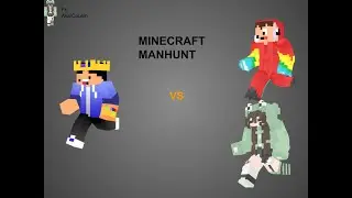 Minecraft Manhunt 1v2 With cousin Ava
