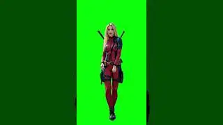 Deadpool lady green screen 
