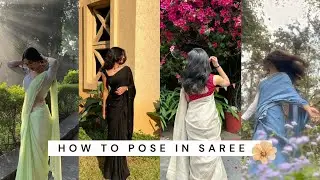 How to pose in saree | Saree Photo Poses For Girls✨