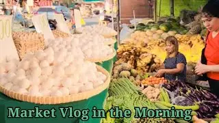 Buying in Public Market in Morning Vlog