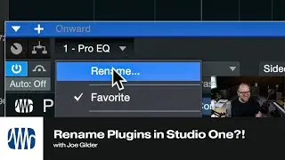 Rename Plugins in Studio One | PreSonus