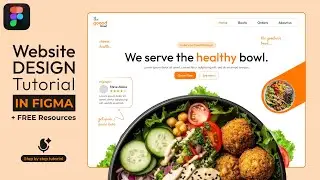 Food Website Design Figma Tutorial || FREE Resources || DVxUI