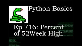 Python Basics Tutorial Stock Percent of High on Second Y axis with Pandas and Matplotlib
