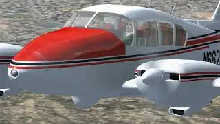Landing the Piper PA 23 at Apple Valley Airport