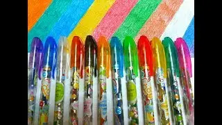 Learn Colors Glitter Pens Rainbow Colors Creative For Kids