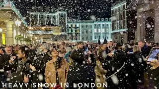🎄Christmas Walks in Central London 2023 | London Christmas Lights & Market [4K HDR]