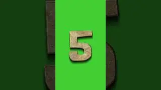 Rock Text Effect 3D Numbers Countdown with Voice Over | GREEN SCREEN 