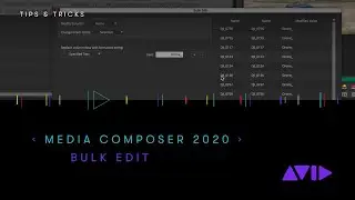 Avid Media Composer 2020.4: Bulk Edit