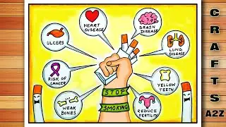 No Smoking Day Drawing / Anti Tobacco Day Poster / No Smoking  Day Poster / No Smoking  Day Chart