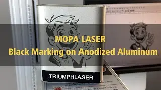 Alumina laser marking black color with fiber mopa laser marking machine 30W - Triumphlaser