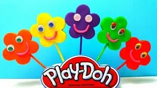 Play Doh Flowers Lollipops Learn Colors Fun Molds For Kids