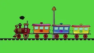green screen railway | green screen | green screen cartoon