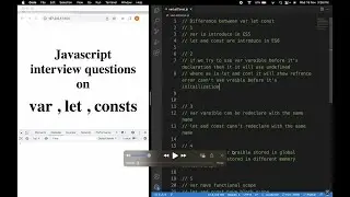 Difference in Var Let Const | most asked javascript interview questions