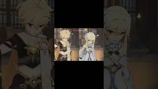 Aether and Lumine cooking (Side by side)
