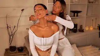 ASMR Luxury Sleep Over 🧸  Real Person Back Tracing ASMR 3 Hours 😴 Oil Massage With My Best Friend