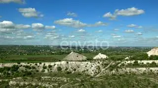 Panorama of the city Sloviynsk from the mountain Karachun | Stock Footage - Envato elements