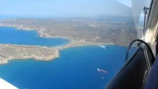 Flying over Prasonisi, Rhodos