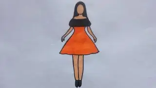 Fashionable Girl Drawing | Easy Drawing  #trending #viralvideo #easydrawing #art #girldrawing