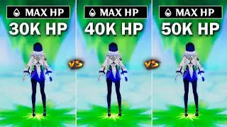 50k vs 40k vs 30k HP !! Best Build for F2P Yelan ?? | Genshin Impact |