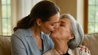 Best American Mother and Daughter *Kisses* in a Bed Room | Lesbian Kissing Video