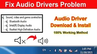 How to Download Audio Drivers for Windows ,7,8,10 || Audio Drivers Problem Solved