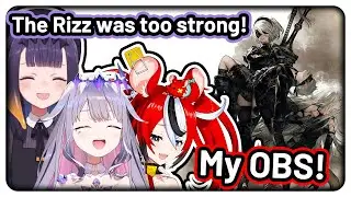 Ina shared a joke about the cover art of Nier and the RIZZ was too much for Bae's OBS 【Hololive EN】