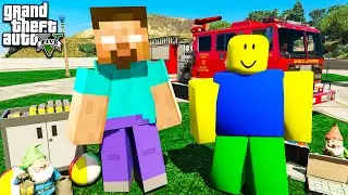 ГТА 5 МОДЫ ХЕРОБРИН ВСТРЕТИЛ НУБА ИЗ РОБЛОКС  ОБЗОР МОДА В GTA 5 ИГРЫ ВИДЕО