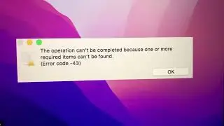 The Operation Can’t Be Completed Because One Or More Required iTems Can’t Be Found