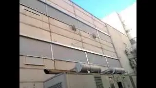 Противопожарные шторы, опускание