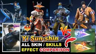 Yi Sun Shin AZURE SENTRY SKIN COMPARISON 2021 | May YSS Starlight Skill Effect | Mobile Legends