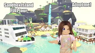 FULL TOUR of my Sandbox Island! with the pet SPA, Cruise ship, Beach bar and Beach houses! Adopt me!