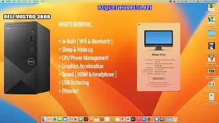 Dell Vostro 3888 Venture Hackintosh installation . Everything works, 2024 Update.
