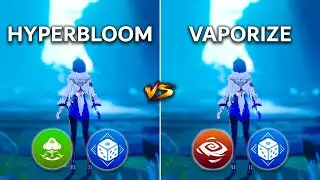 Yelan Hyperbloom vs Yelan Vaporize!! Team comp gameplay Comparison!!!