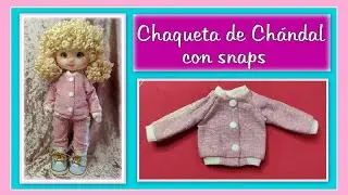 CHAQUETA DE CHANDAL con snaps para muñecas video - 648