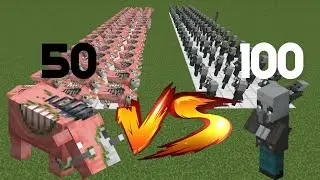 50 ZOGLINS x 100 VINDICATOR in MINECRAFT !!!