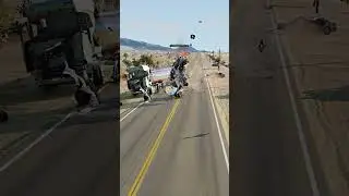 Realistic Highway Car Crashes #141