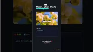 Glassmorphism in background #css #html #react #angular #uidesign