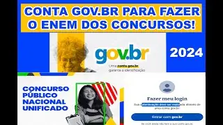 GOV.BR , COMO FAZER CONTA NO SITE GOV.BR PARA FAZER O ENEM DOS CONCURSOS 2024 , SEM BANCO E QR CODE.