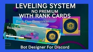 [Read pins] Leveling system no premium with Rank Card | Bot Designer For Discord - BDFD - DBD