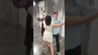 Максим и Наталья на уроке по бальным танцам. ТСК Натали. Ballroom dancing practice.