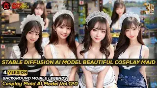 4 Version Background ML Cosplay Maid Stable Diffusion AI Model Beautiful Girl