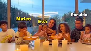 Cristiano Ronaldo Celebrates Mateo and Eva Birthday 🎂 🎁 🎊