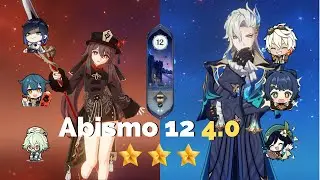 Hutao C0 e Neuvillette C0 - Abismo 12 - 4.0 - Genshin Impact - Spiral Abyss 4.0