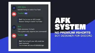 AFK System | Bot Designer For Discord #shorts