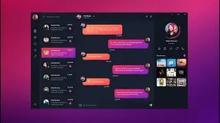 C# UI Design - Messenger - Chating Modern  Visual Studio Winform App GUNA Framework