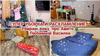 СУПЕР УБОРКА И РАСХЛАМЛЕНИЕ🤩 Убираю ёлку, про Авито🎄 Любимый Василек