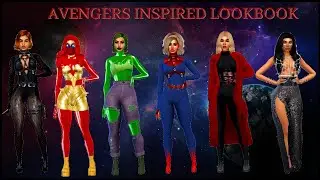 Avengers Inspired Lookbook | CC Links || SIMS 4