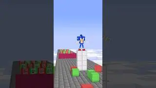 HELP SONIC Balance on Stilts - Queen Run Challenge #funnyshorts #minecraftshorts  #shorts